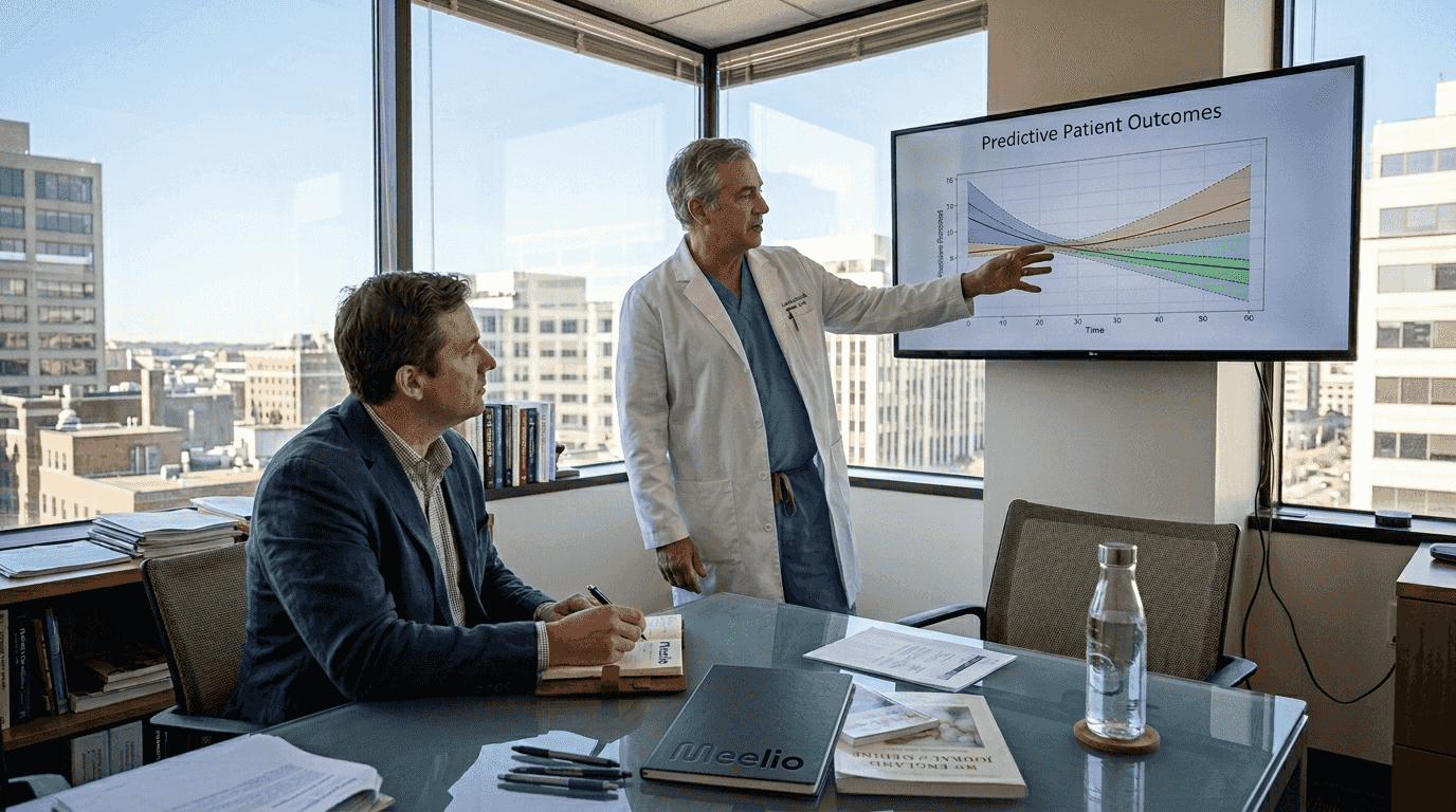 Clinician and consultant discuss predictive analytics